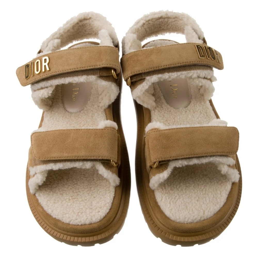 Dior Tan and Cream Sandals - Picture 3 of 5